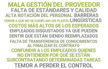 Qué es lo que más les preocupa a las empresas al considerar servicios de Nearshoring