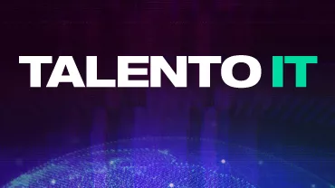 Texto 'Talento IT' sobre fondo púrpura.